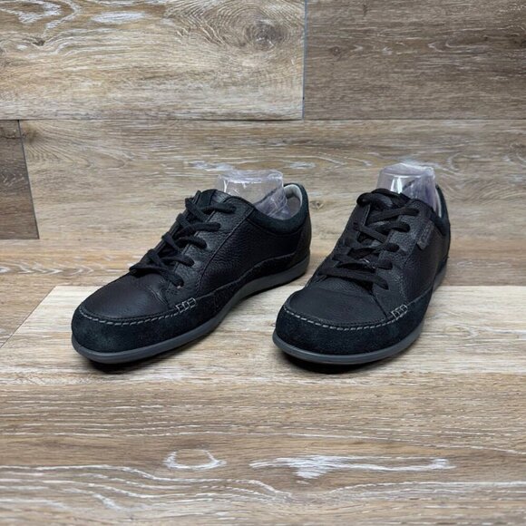 Ecco Cayla Black Leather Lace Up Sneakers Women's Size EU 42 - Picture 1 of 6
